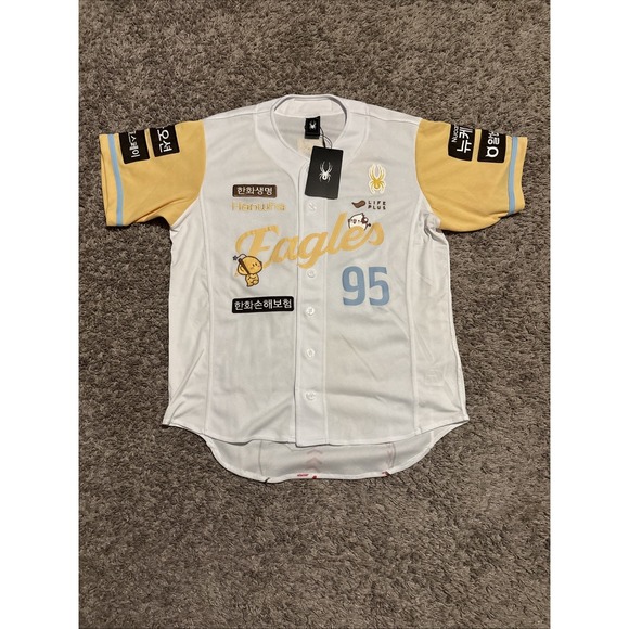 KBO Korean Baseball Hanwha Eagles Kkumdol Authentic Uniform Jersey NWT Medium M